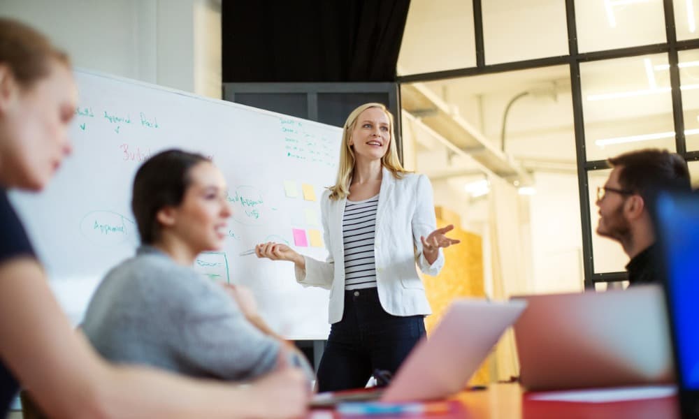 Strategic coaching with a team.