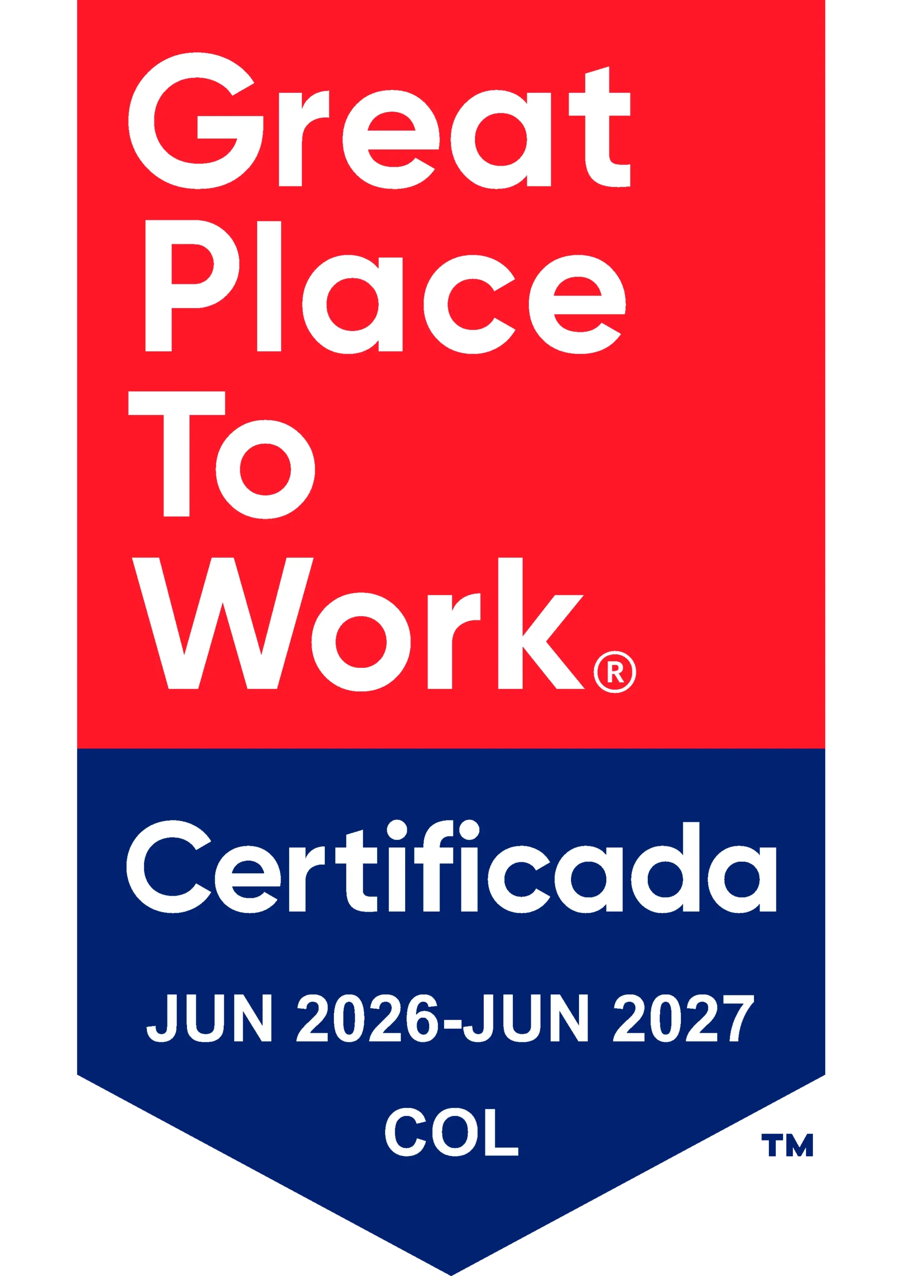 Great Place to Work Colombia Certified 2025-2026 Badge